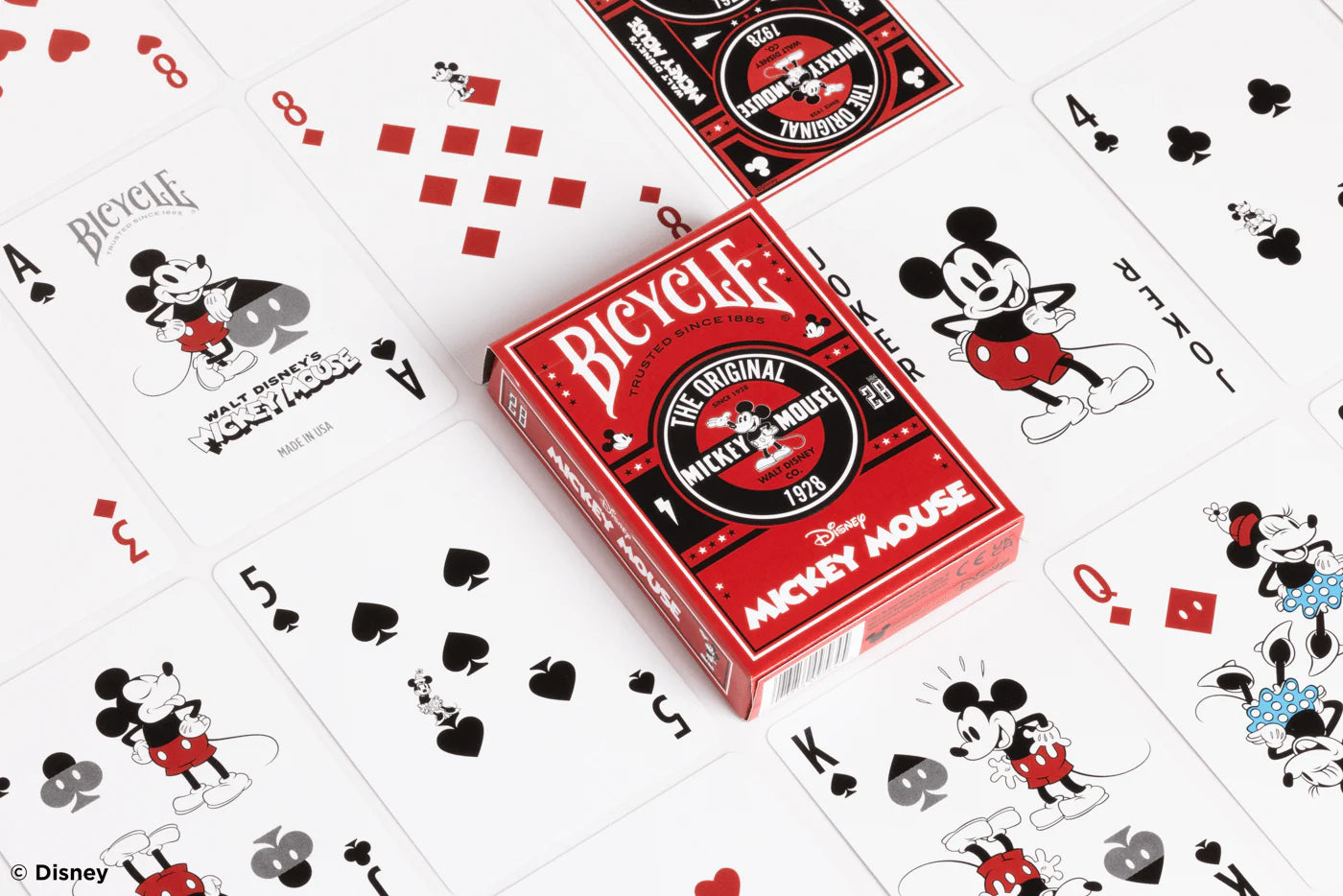 Bicycle Disney Classic Mickey Red Playing Cards - Eclipse Games Puzzles Novelties