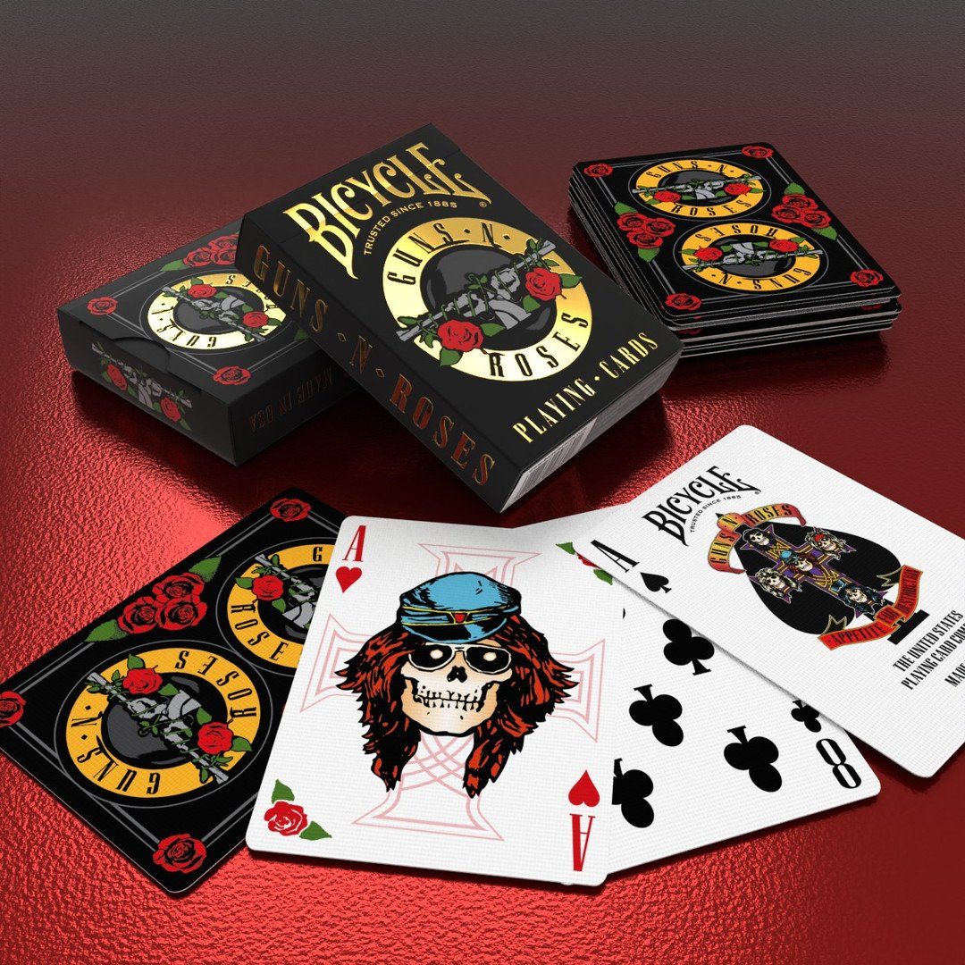 Bicycle Guns N' Roses Playing Cards - Eclipse Games Puzzles Novelties