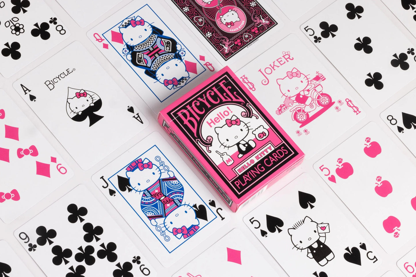 Bicycle Hello Kitty Black & Pink Playing Cards - Eclipse Games Puzzles Novelties