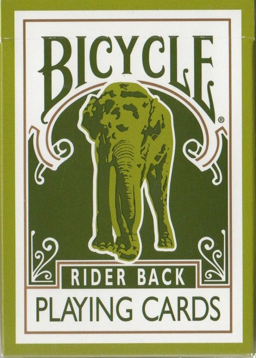 Bicycle Rider Back Matsui Green Elephant Tsunami Deck – Red Seal 808-R - Eclipse Games Puzzles Novelties