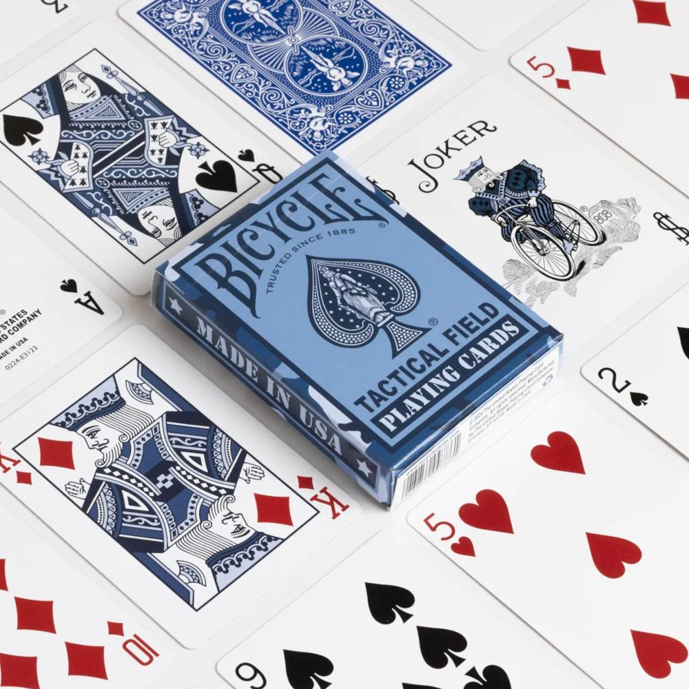 Bicycle Tactical Field 2024 (Mixed Inner) Navy and Blackout Playing Cards Eclipse Games Puzzles Novelties