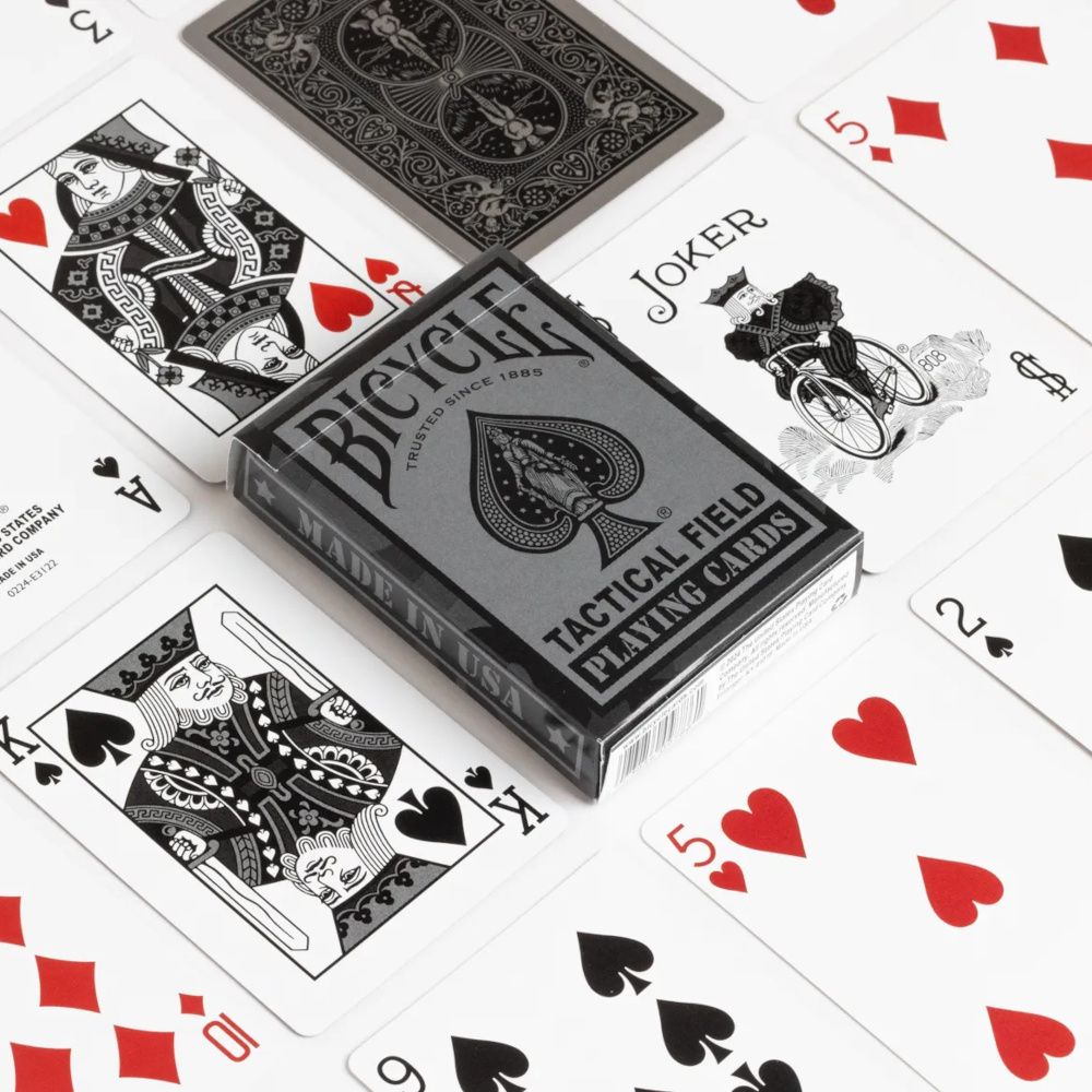 Bicycle Tactical Field 2024 (Mixed Inner) Navy and Blackout Playing Cards Eclipse Games Puzzles Novelties