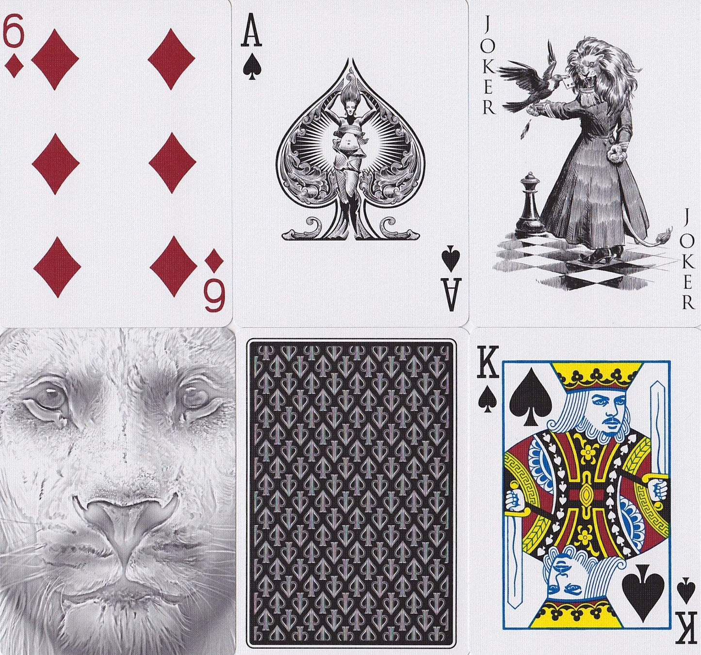 Black Lions Black Playing Cards by David Blaine - Eclipse Games Puzzles Novelties