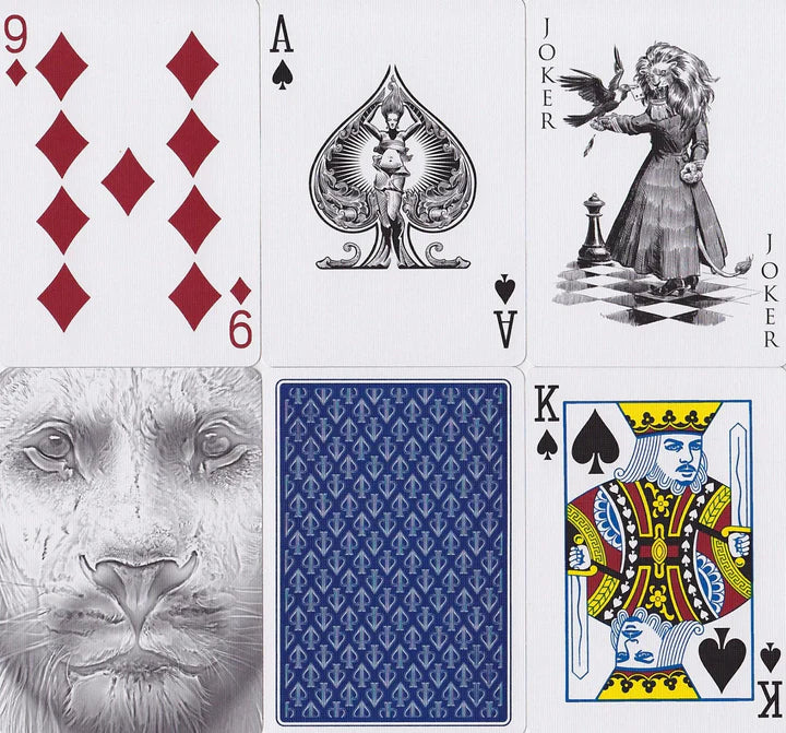 Black Lions Blue Playing Cards by David Blaine - Eclipse Games Puzzles Novelties