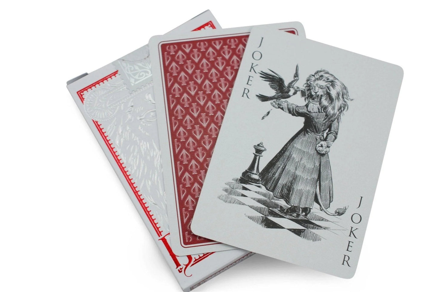 Black Lions Red Playing Cards by David Blaine - Eclipse Games Puzzles Novelties