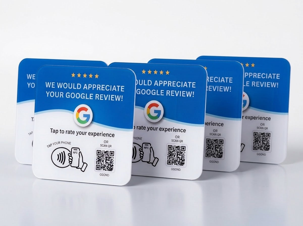 Google Review Card NFC + QR Code (Square) - Eclipse Games Puzzles Novelties