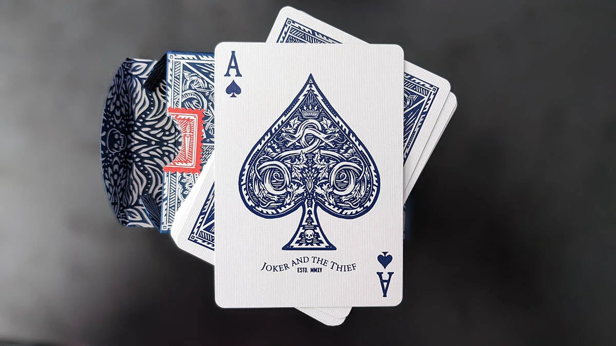 Joker and the Thief Midnight Blue V1 Playing Cards - Eclipse Games Puzzles Novelties