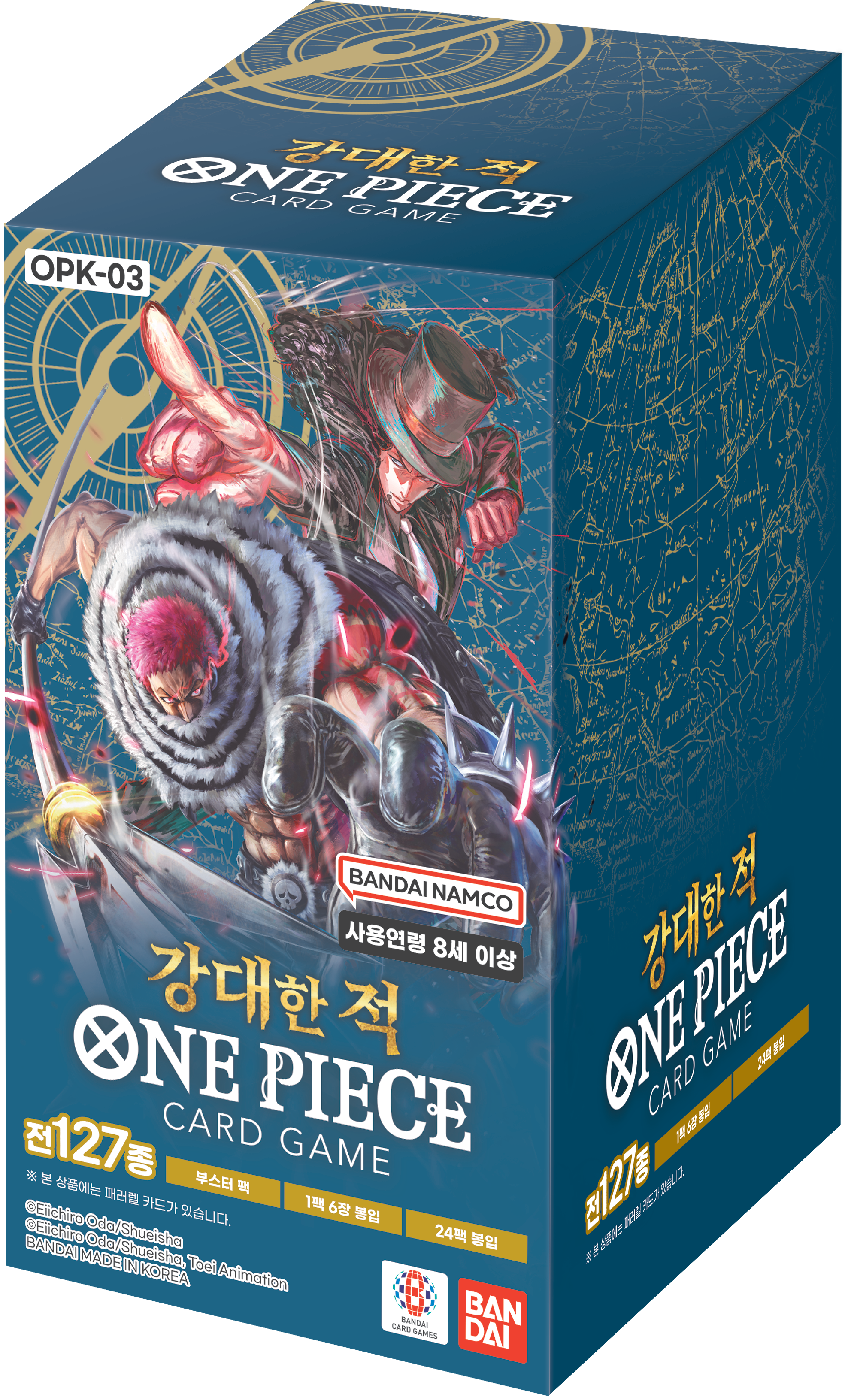 One Piece Card Game OPK-03 Pillars of Strength Booster Box Korean