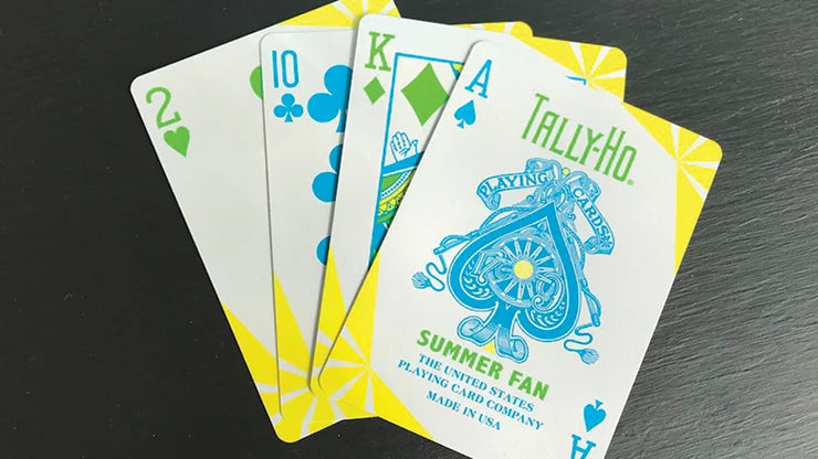 Tally-Ho Summer Fan Back Cardistry 2019 Playing Cards - Eclipse Games Puzzles Novelties