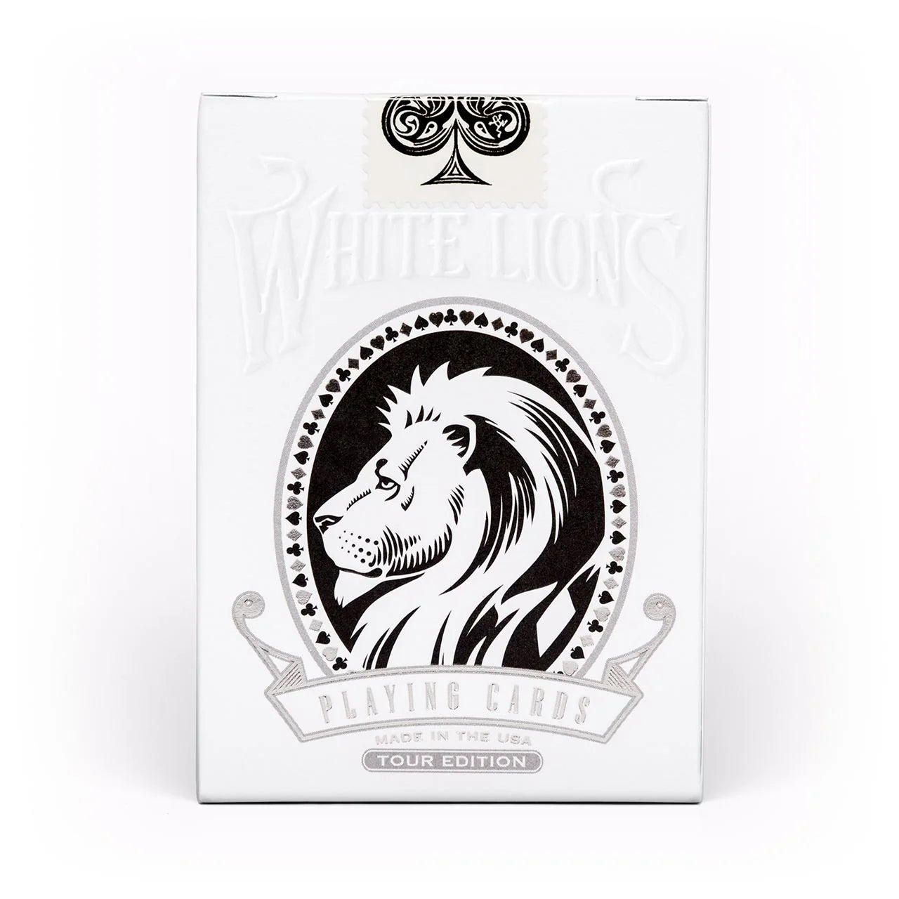White Lions Tour Edition Black Reverse Playing Cards by David Blaine - Eclipse Games Puzzles Novelties