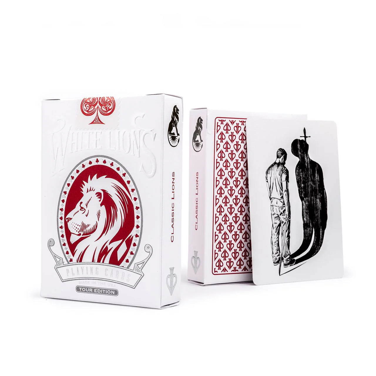 White Lions Tour Edition Red Playing Cards by David Blaine - Eclipse Games Puzzles Novelties
