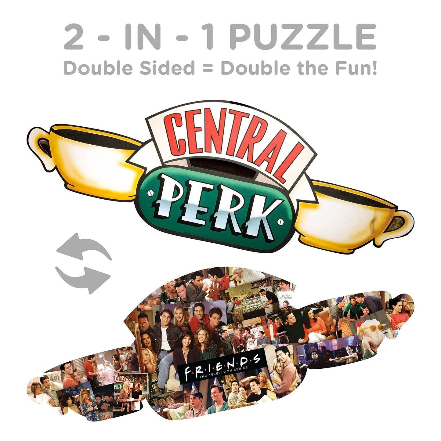 Aquarius Friends Central Perk Double Sided 600 Pieces Jigsaw Puzzle - Eclipse Games Puzzles Novelties