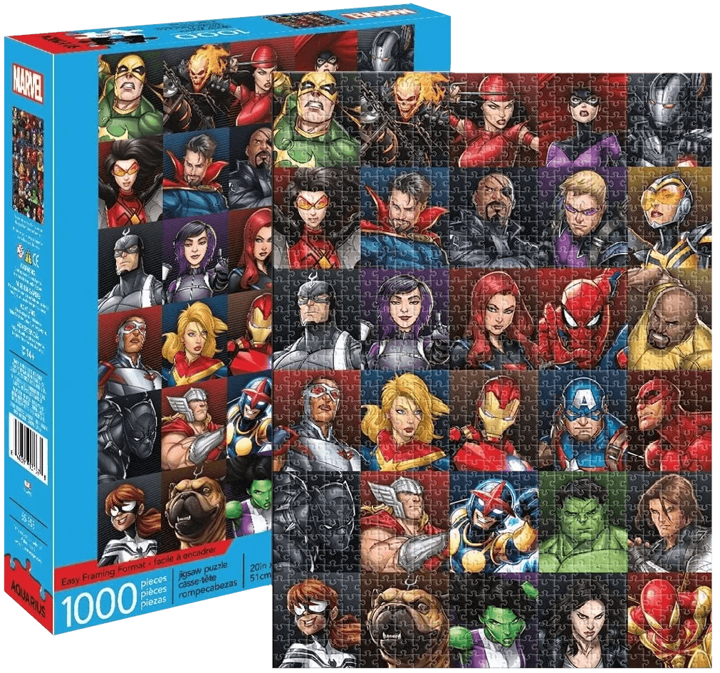 Aquarius Marvel Heroes Collage 1000 Pieces Jigsaw Puzzle - Eclipse Games Puzzles Novelties