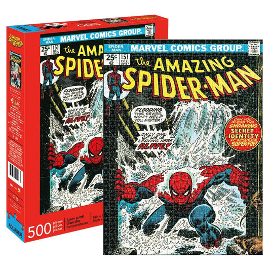 Aquarius Marvel Spiderman Cover 500 Pieces Jigsaw Puzzle - Eclipse Games Puzzles Novelties