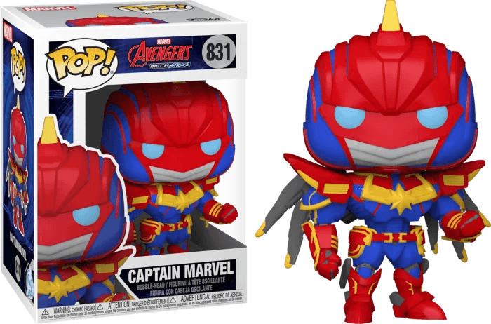 Avengers Mech Strike - Captain Marvel Mech Pop! Vinyl Figure #831 - Eclipse Games Puzzles Novelties