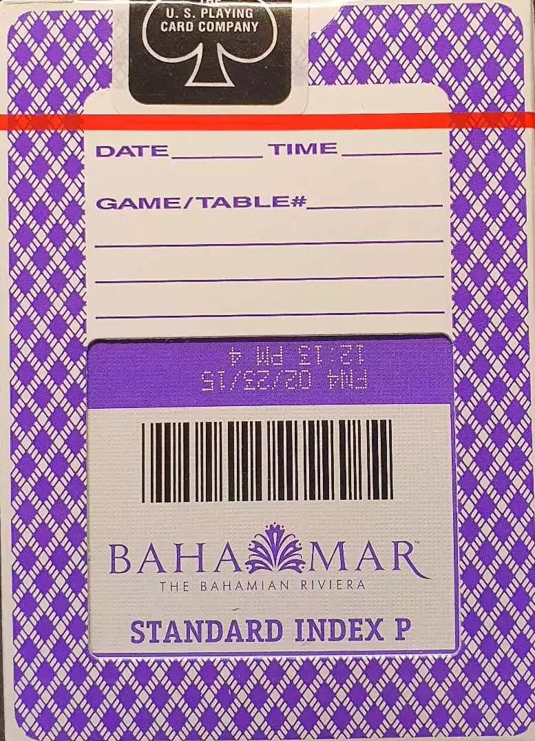 Bee Bahamar Purple Playing Cards - Eclipse Games Puzzles Novelties