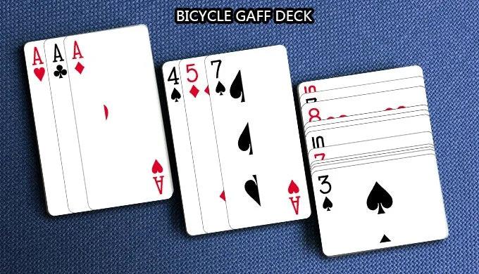 Bicycle Blue Gaff Rider Back Deck Playing Cards for Magic - Eclipse Games Puzzles Novelties