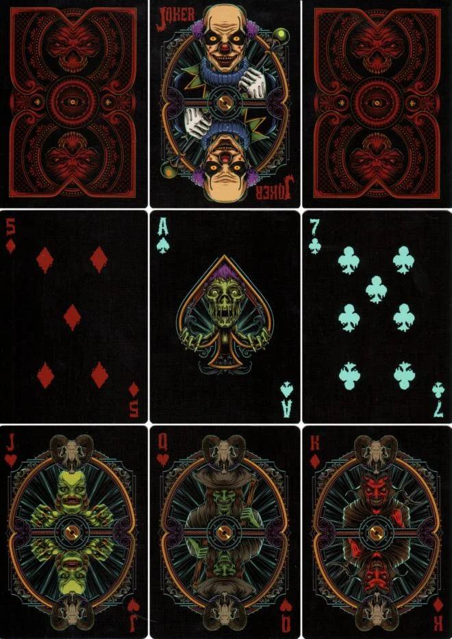 Bicycle Eerie Red Playing Cards - Eclipse Games Puzzles Novelties
