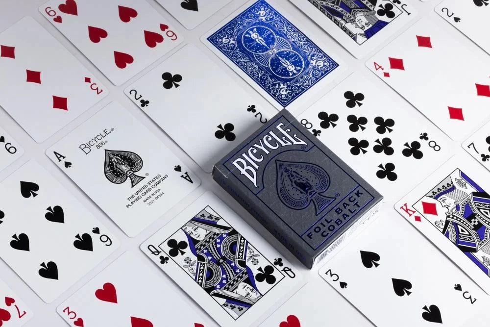 Bicycle Foil Back Cobalt Metalluxe Blue Playing Cards - Eclipse Games Puzzles Novelties