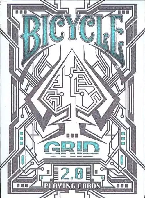 Bicycle Grid 2.0 Blue Playing Cards Glows Under Ultraviolet Light - Eclipse Games Puzzles Novelties