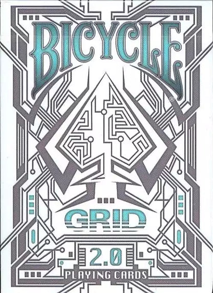 Bicycle Grid 2.0 Blue Playing Cards Glows Under Ultraviolet Light - Eclipse Games Puzzles Novelties