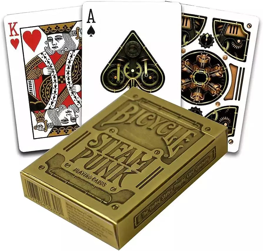 Bicycle Steampunk Gold Playing Cards - Eclipse Games Puzzles Novelties