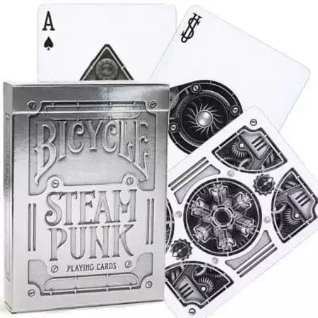 Bicycle Steampunk Silver Playing Cards - Eclipse Games Puzzles Novelties