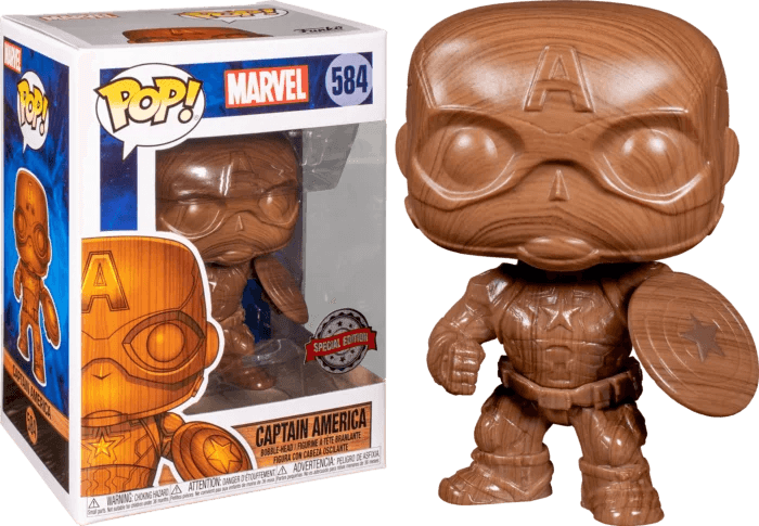 Captain America - Captain America Wood Deco Pop! Vinyl Figure #584 - Eclipse Games Puzzles Novelties