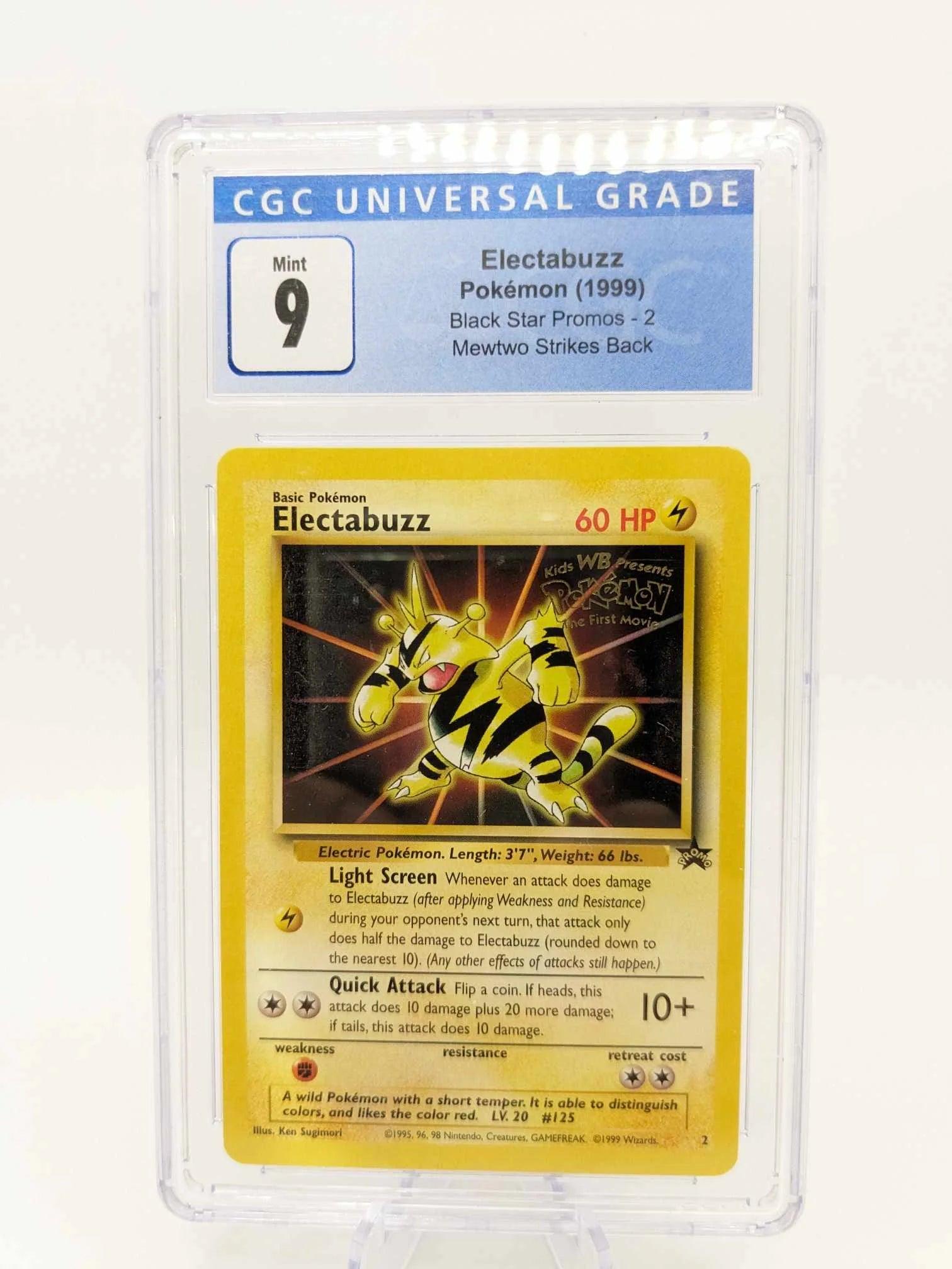 CGC 9 - Electabuzz Pokemon (1999) Black Star Promo - 2 Mewtwo Strikes –  Eclipse Games Puzzles Novelties