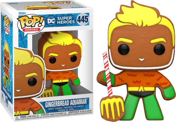 Dc Ginger Bread Aquaman Pop! Vinyl #445 - Eclipse Games Puzzles Novelties