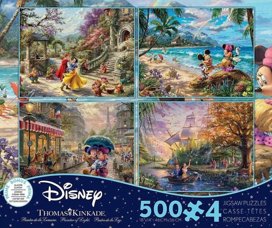 Disney Dreams Collection - Thomas Kinkade 500 Piece Jigsaw Puzzles - Eclipse Games Puzzles Novelties