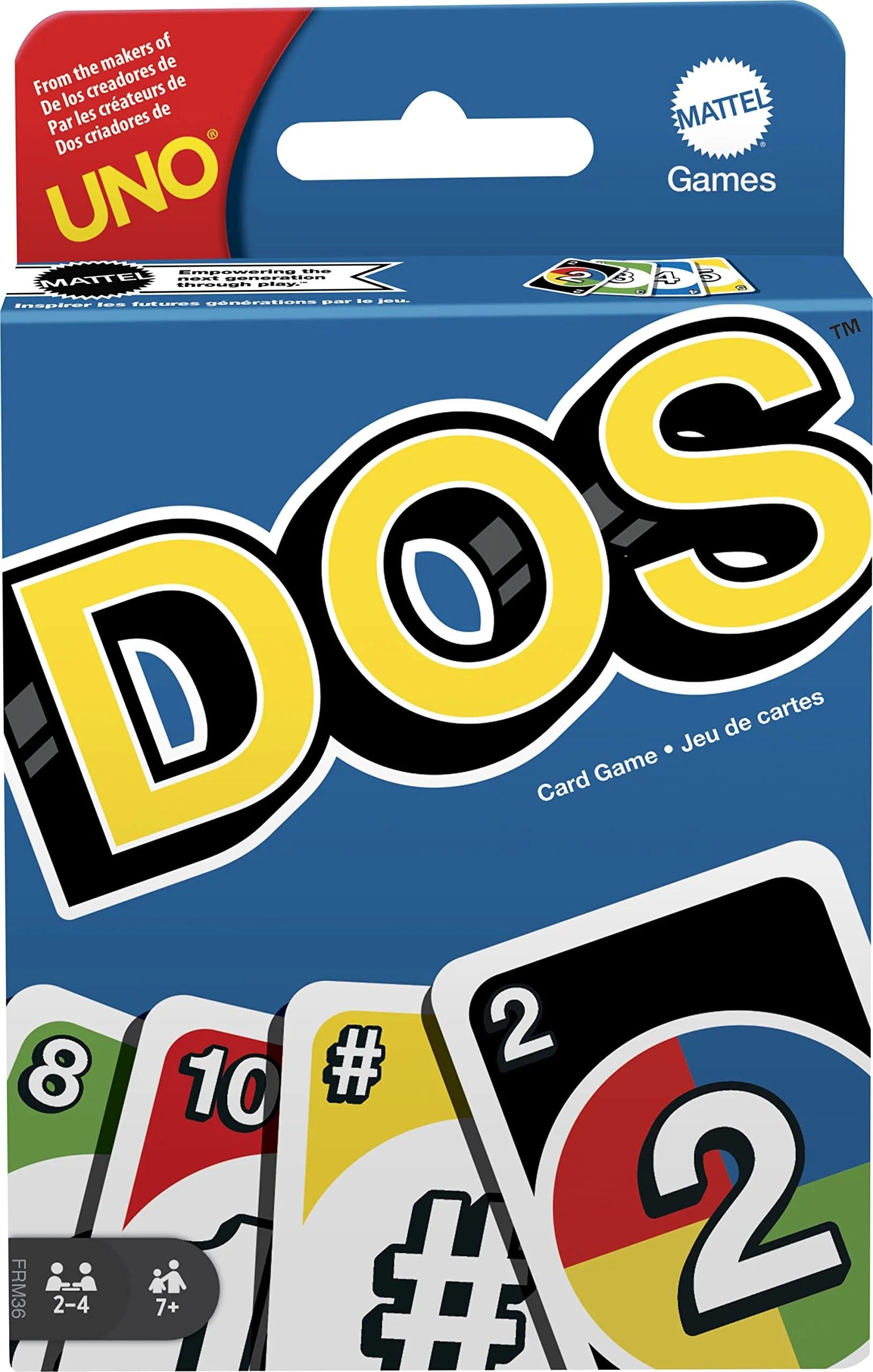 DOS Card Game From the Makers Of UNO For 2-4 Players - Eclipse Games Puzzles Novelties