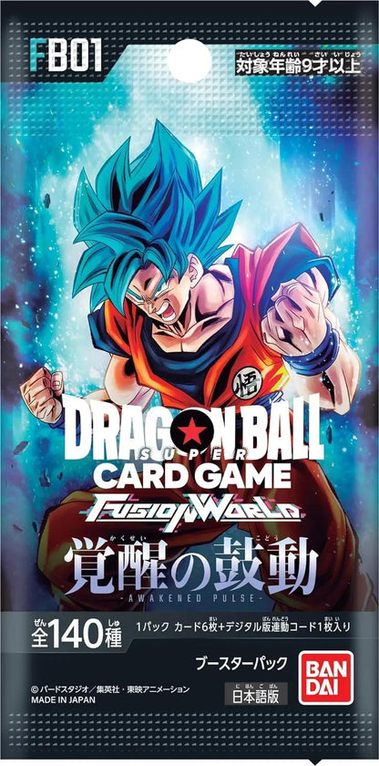 Dragon Ball Super Card Game Fusion World - FB-01 Awakened Pulse Booster Box Japanese - Eclipse Games Puzzles Novelties