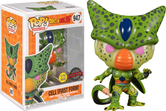 Dragon Ball Z - Cell First Form Glow in the Dark Pop! Vinyl Figure #947 - Eclipse Games Puzzles Novelties