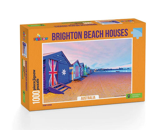 Funbox Brighton Beach Boxes 1000 Pieces Jigsaw Puzzle - Eclipse Games Puzzles Novelties