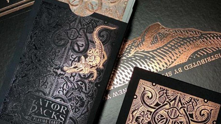 Gatorbacks Rose Gold Metallic Playing Cards by David Blaine - Eclipse Games Puzzles Novelties