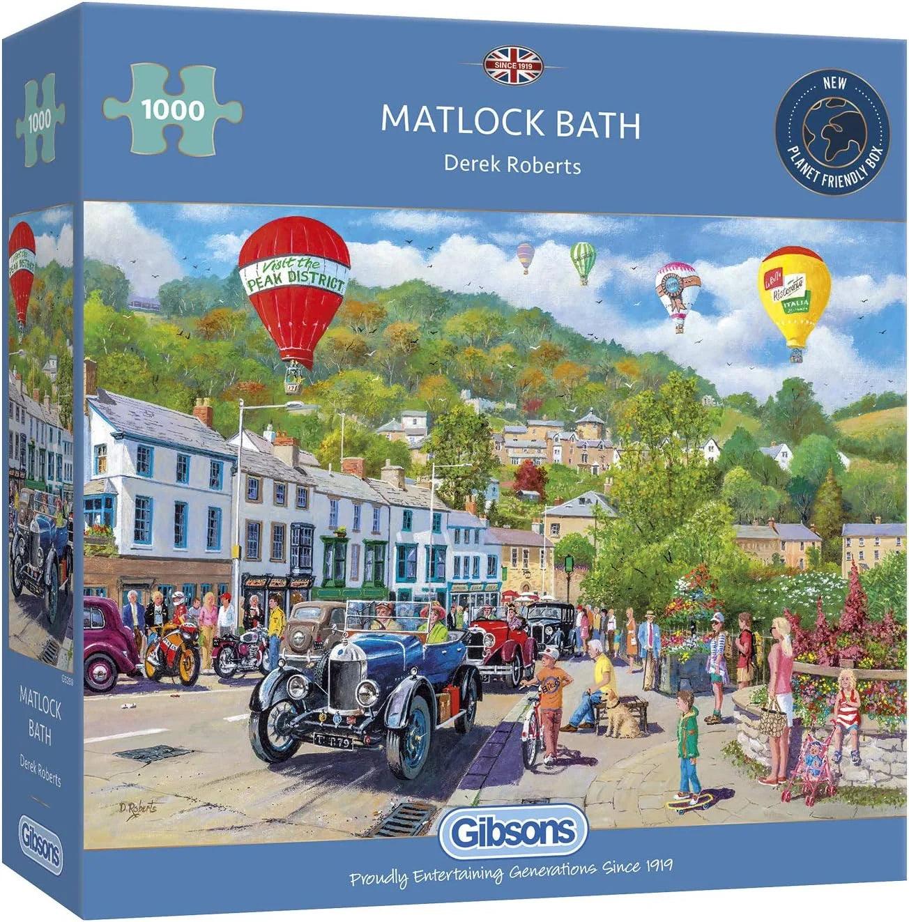 Gibsons Matlock Bath Derek Roberts 1000 Pieces Jigsaw Puzzle - Eclipse Games Puzzles Novelties