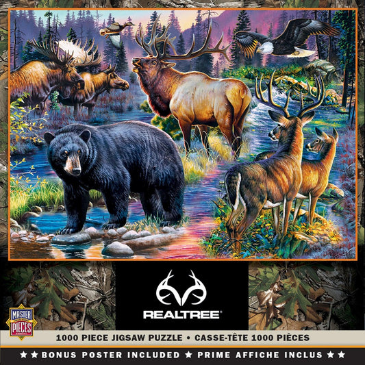 Masterpieces Real Tree Wild Living 1000 Pieces Jigsaw Puzzle - Eclipse Games Puzzles Novelties