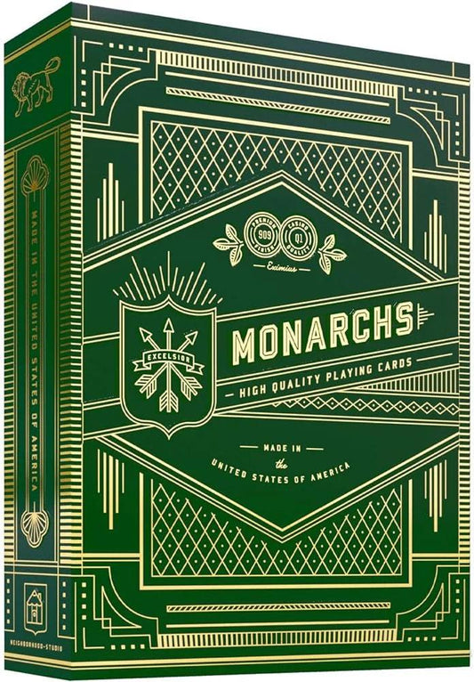 Monarchs Green Theory11 Playing Cards - Eclipse Games Puzzles Novelties