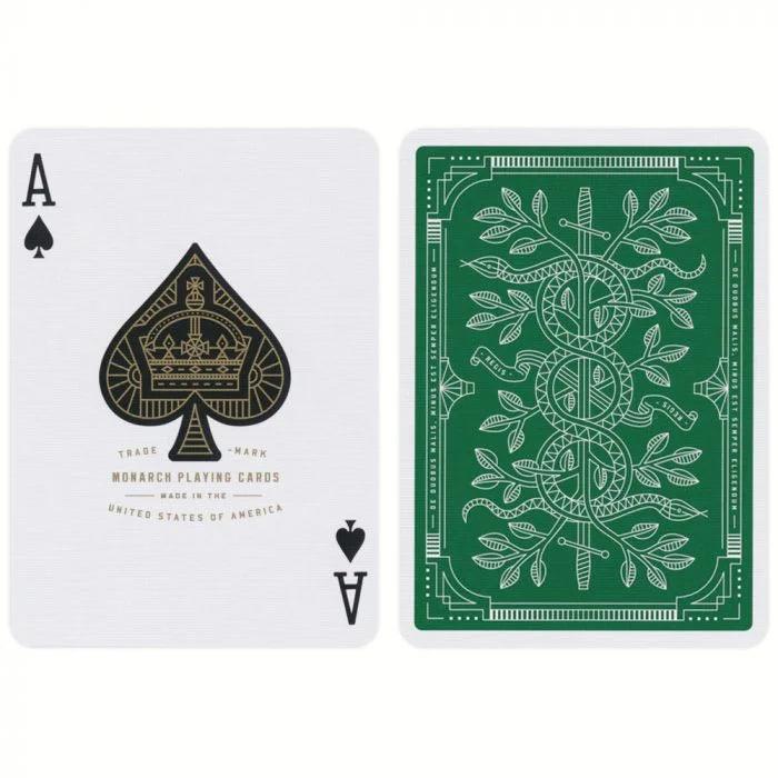 Monarchs Green Theory11 Playing Cards - Eclipse Games Puzzles Novelties