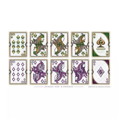 Ornate White Edition Emerald Playing Cards - Eclipse Games Puzzles Novelties