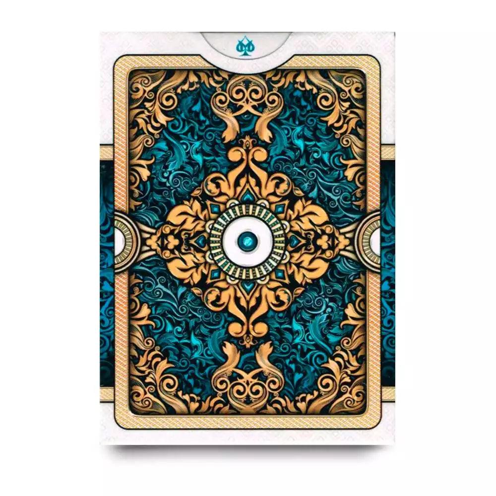 Ornate White Edition Sapphire Playing Cards - Eclipse Games Puzzles Novelties