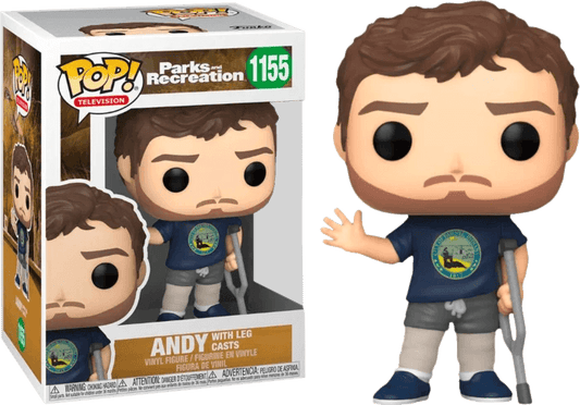 Parks and Recreation - Andy Dwyer with Leg Casts Pop! Vinyl Figure #1155 - Eclipse Games Puzzles Novelties
