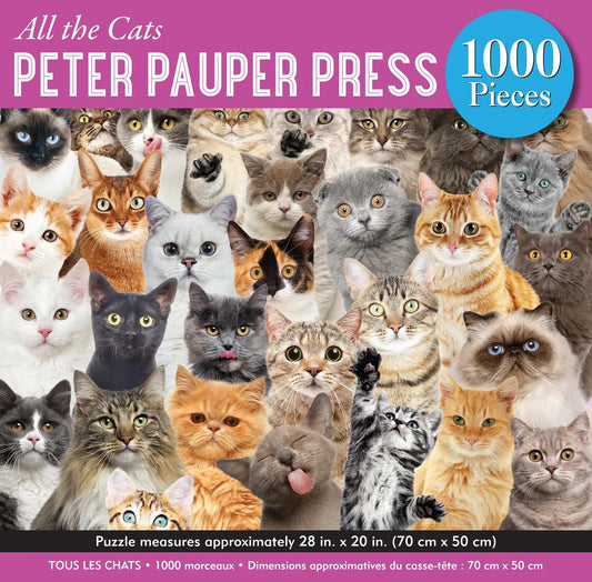 Peter Pauper All the Cats 1000 Piece Jigsaw Puzzle - Eclipse Games Puzzles Novelties