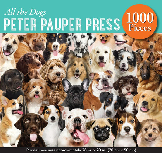 Peter Pauper All The Dogs 1000 Piece Jigsaw Puzzle - Eclipse Games Puzzles Novelties