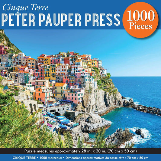 Peter Pauper Cinque Terre 1000 Piece Jigsaw Puzzle - Eclipse Games Puzzles Novelties