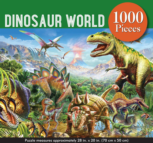 Peter Pauper Dinosaur World 1000 Piece Jigsaw Puzzle - Eclipse Games Puzzles Novelties