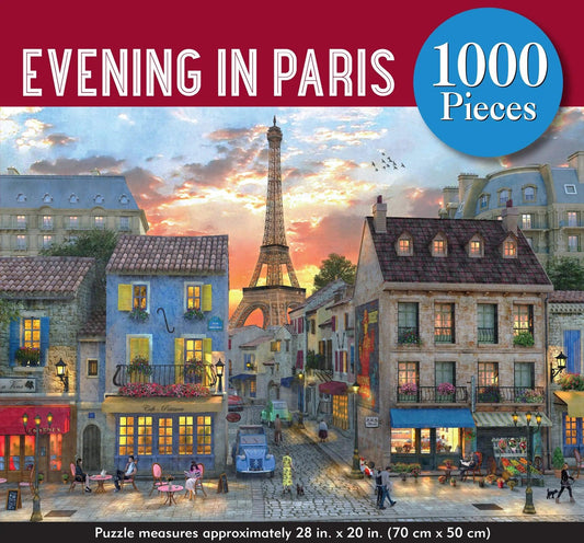 Peter Pauper Evening in Paris 1000 Piece Jigsaw Puzzle - Eclipse Games Puzzles Novelties