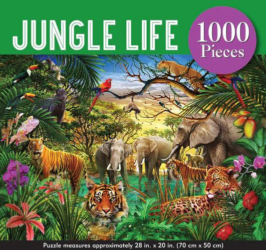 Peter Pauper Jungle Life 1000 Piece Jigsaw Puzzle - Eclipse Games Puzzles Novelties