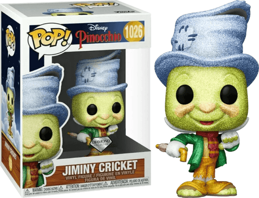 Pinocchio - Street Jiminy Cricket 80th Anniversary Diamond Glitter Pop! Vinyl Figure #1026 - Eclipse Games Puzzles Novelties